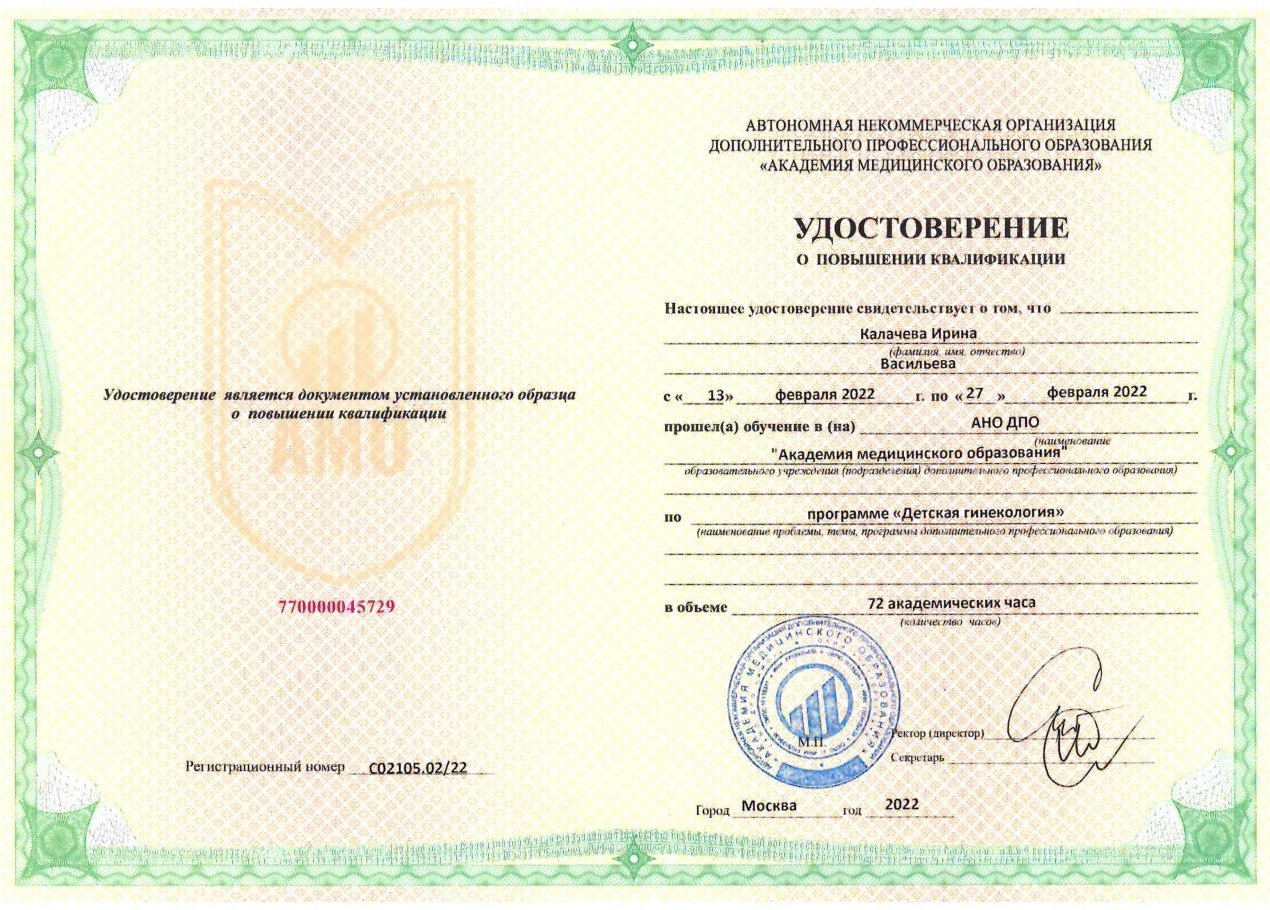 Диплом / сертификат