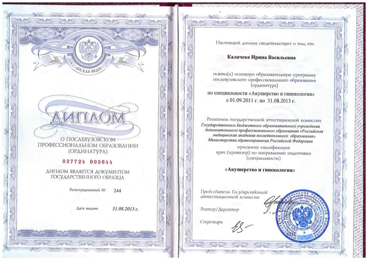Диплом / сертификат